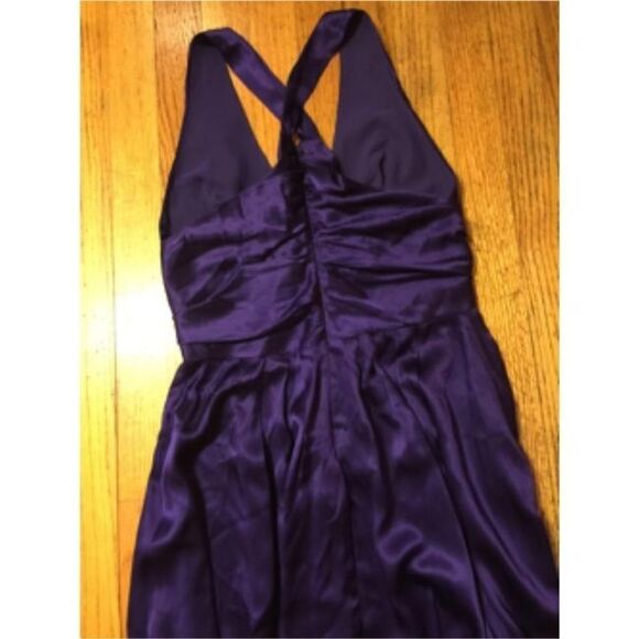 Armani Xchg Silk Royal Purple Cocktail Dress Sz 2 - Picture 5 of 8